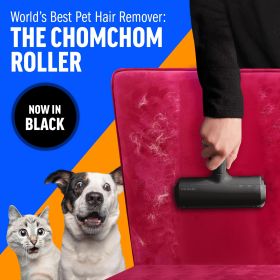 Pet Hair Remover With Reusable Sticky Applicator - Black Cat And Dog Hair Remover For Furniture, Sofas, Carpets, Clothing And Bedding - Portable Multi